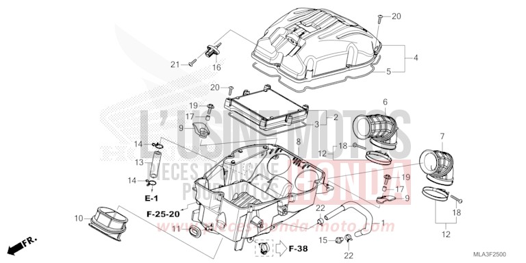 LUFTFILTER von CMX 1100 "Rebel" BORDEAUX RED METALLIC (R337) von 2021